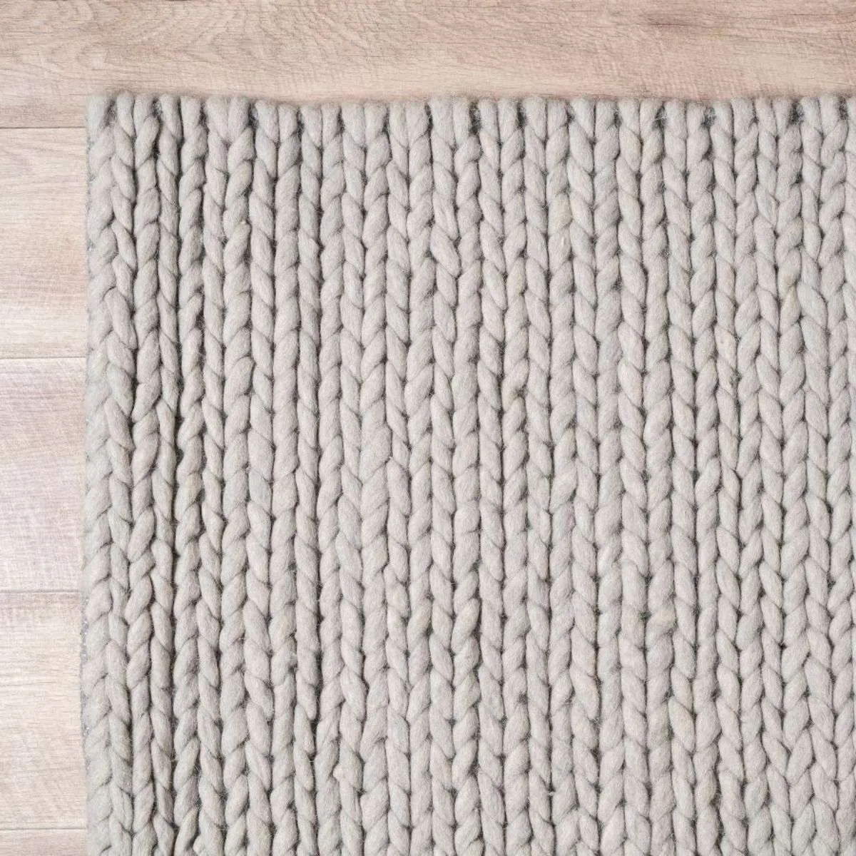 Charlotte Braided Wool Blend Rug - Large - Grey Mocka
