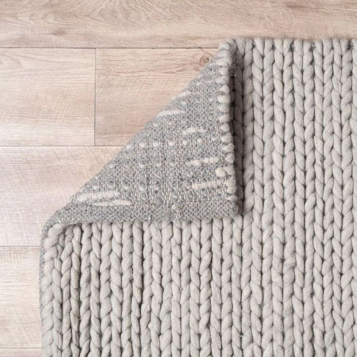 Charlotte Braided Wool Blend Rug - Large - Grey Mocka