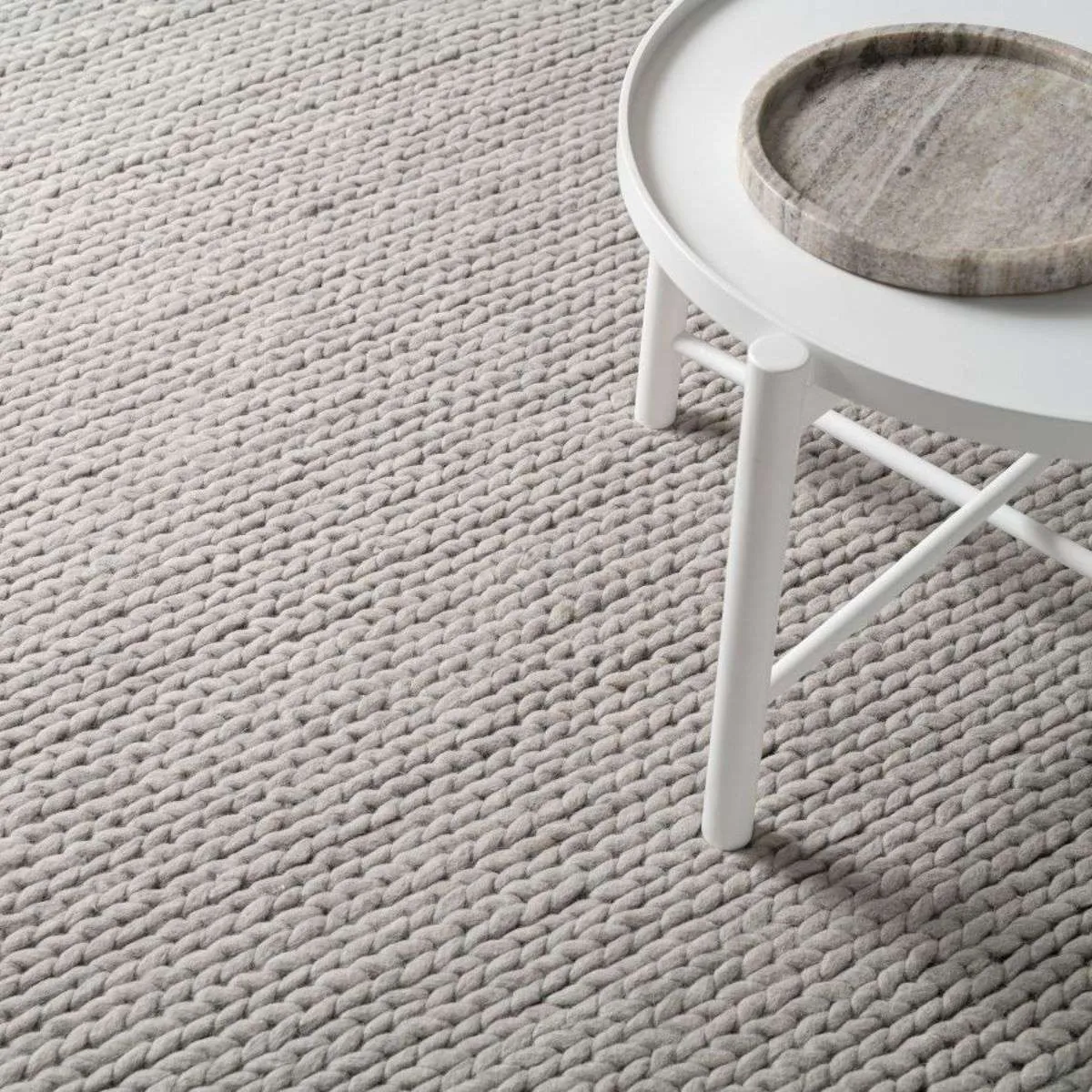 Charlotte Braided Wool Blend Rug - Large - Grey Mocka