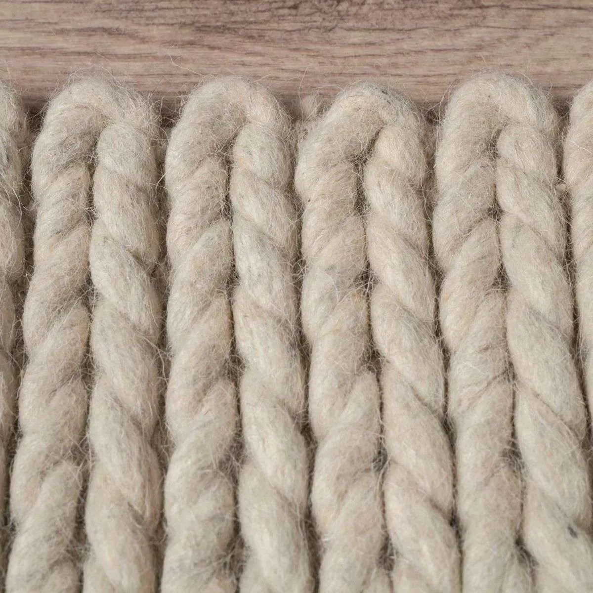 Charlotte Braided Wool Rug - Large - Natural Marle Mocka