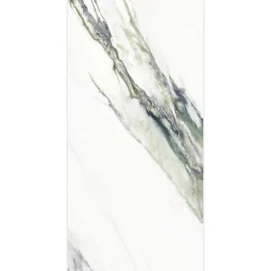 Charm Experience Calacatta Green Marble Effect Porcelain Tile 60x120cm Matt
