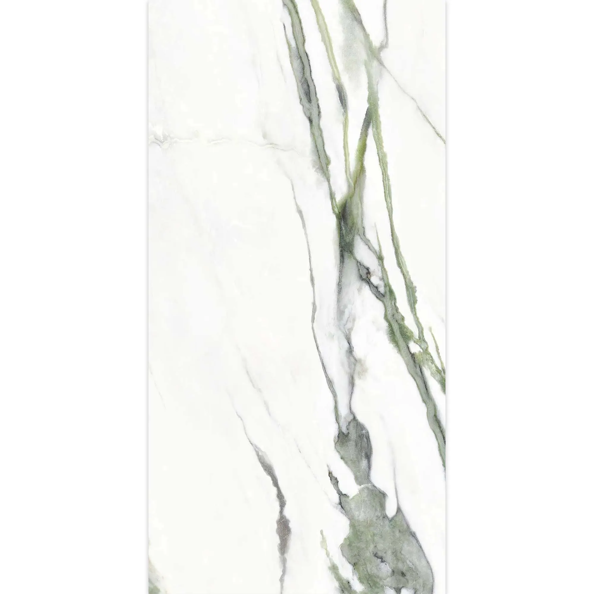 Charm Experience Calacatta Green Marble Effect Porcelain Tile 60x120cm Matt