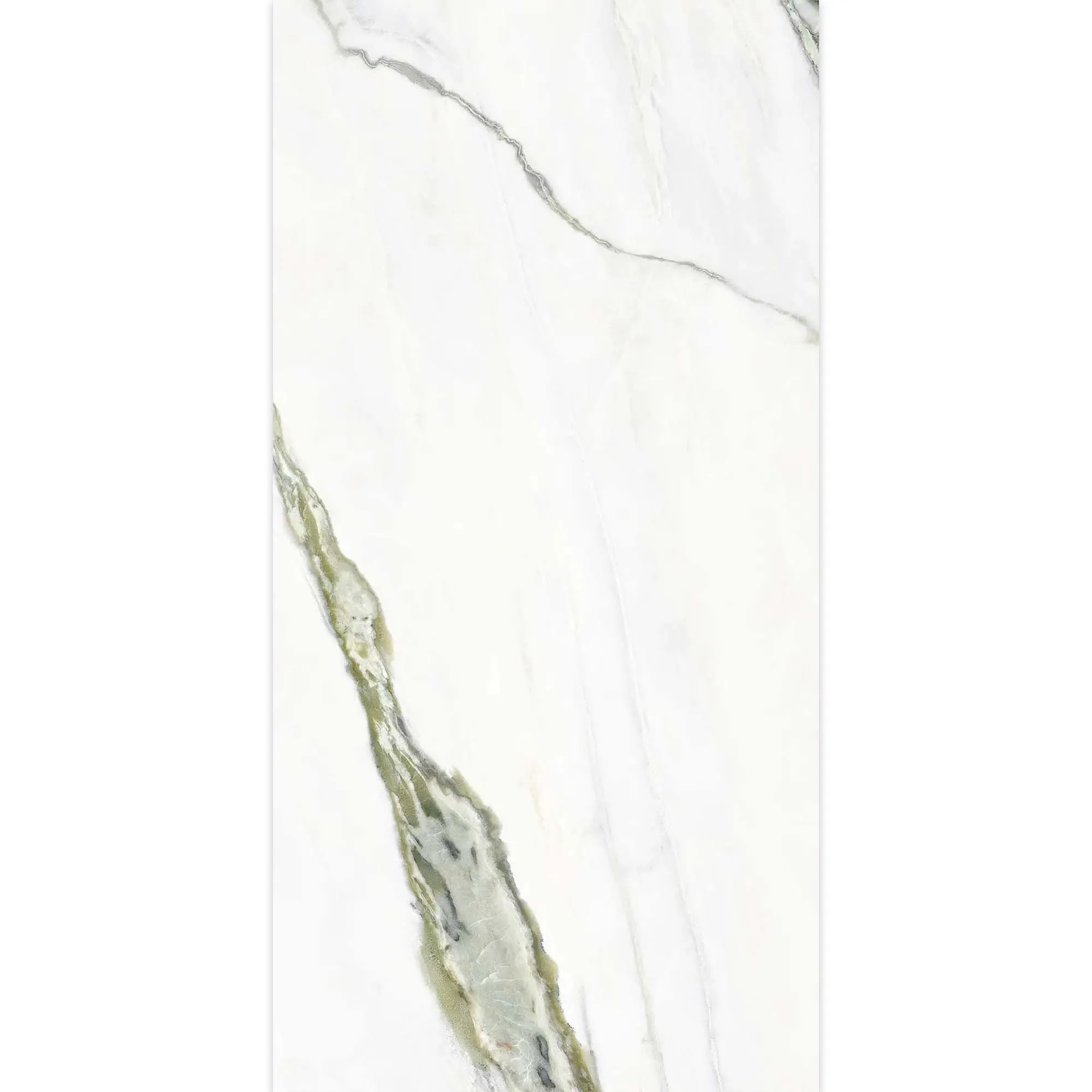 Charm Experience Calacatta Green Marble Effect Porcelain Tile 60x120cm Matt