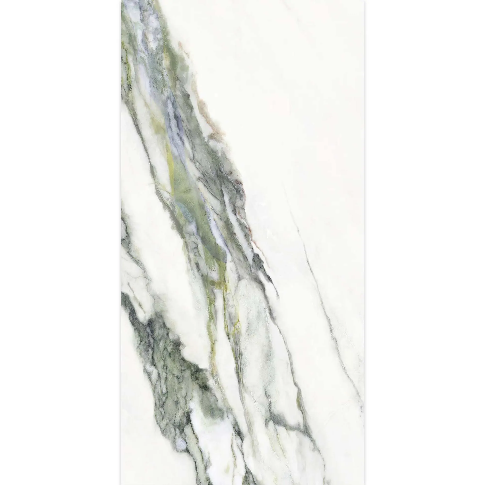 Charm Experience Calacatta Green Marble Effect Porcelain Tile 60x120cm Polished
