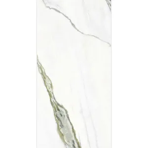 Charm Experience Calacatta Green Marble Effect Porcelain Tile 60x120cm Polished