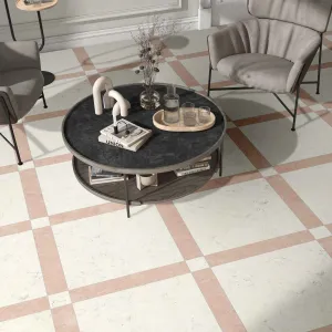 Chester Bianco Di Asiago Marble Effect Porcelain Tile 7.5x7.5cm Matt