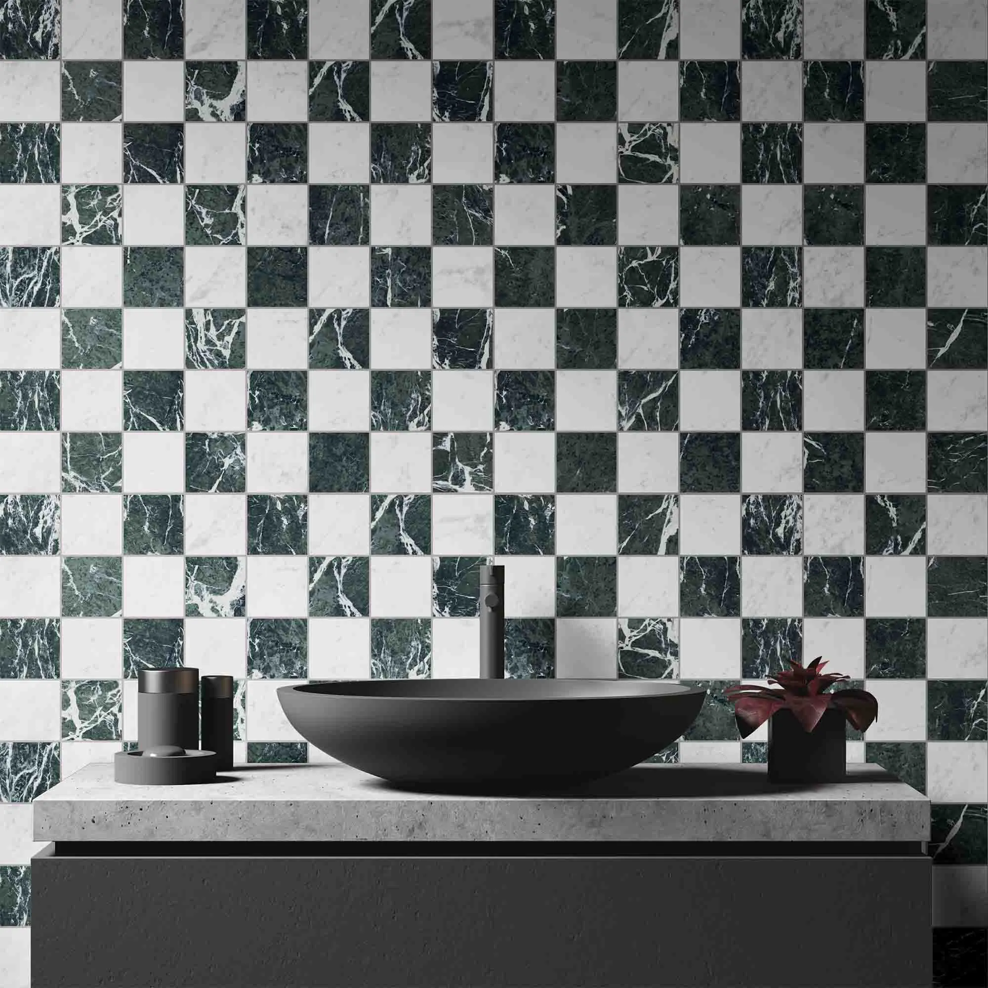 Chester Carrara Marble Effect Porcelain Tile 10x10cm Matt