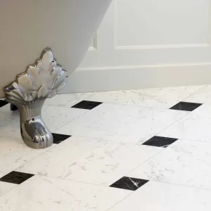Chester Carrara Marble Effect Porcelain Tile 30x30cm Matt