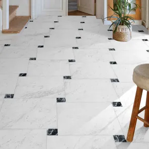 Chester Carrara Marble Effect Porcelain Tile 60x60cm Matt