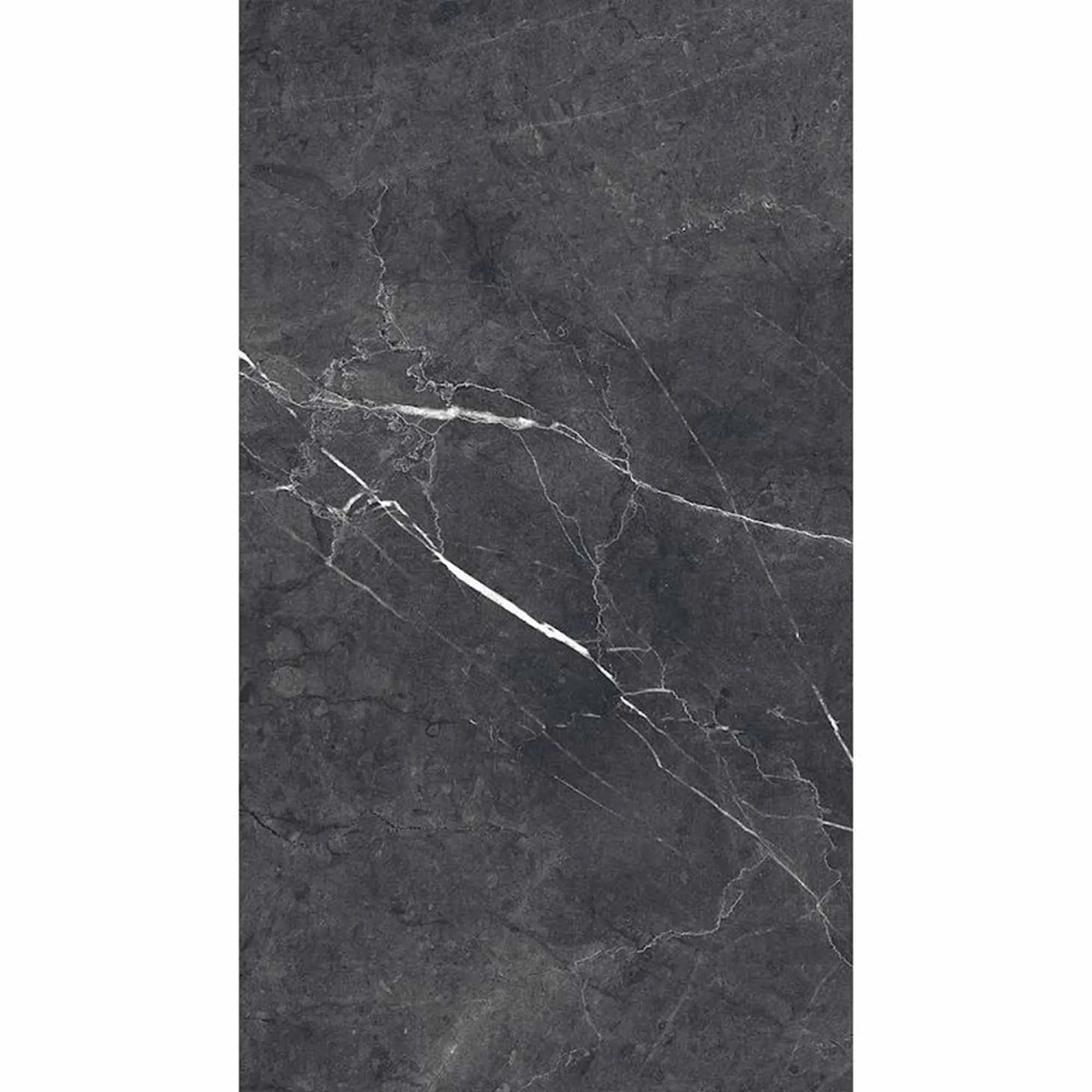 Chester Nero Marquina Marble Effect Porcelain Tile 30x60cm Matt