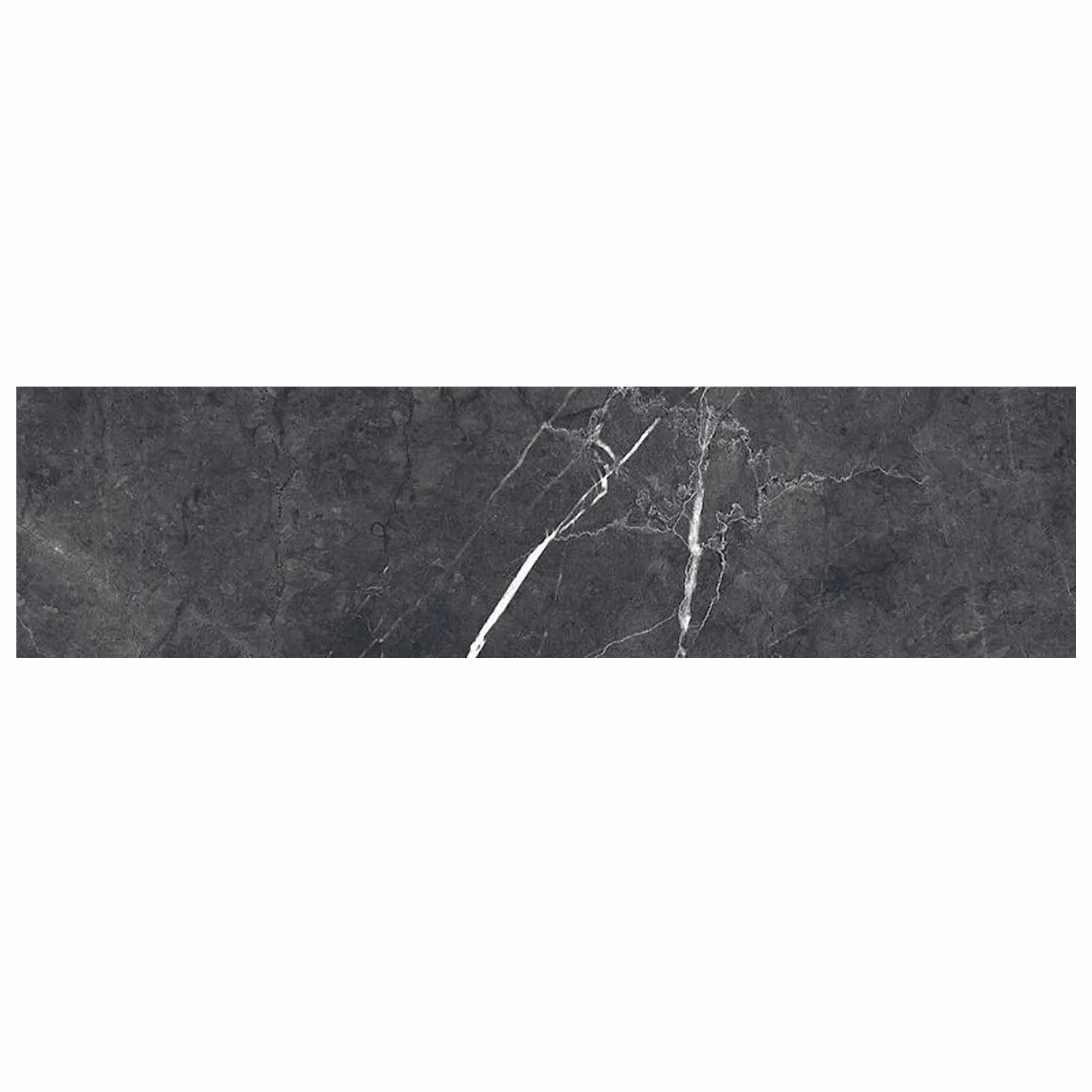 Chester Nero Marquina Marble Effect Porcelain Tile 7.5x30cm Matt