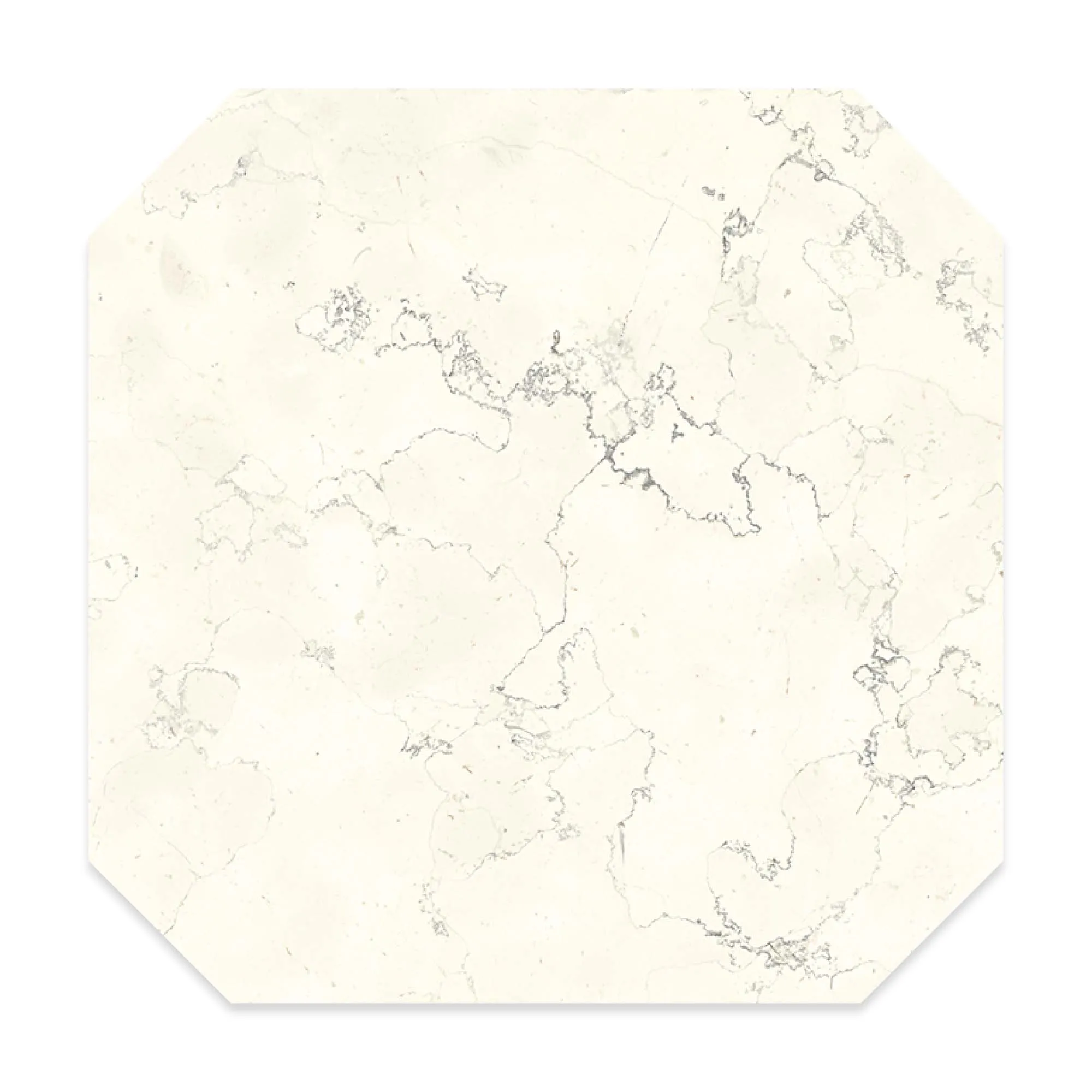Chester Octagona Bianco Di Asiago Marble Effect Porcelain Tile 20x20cm Matt