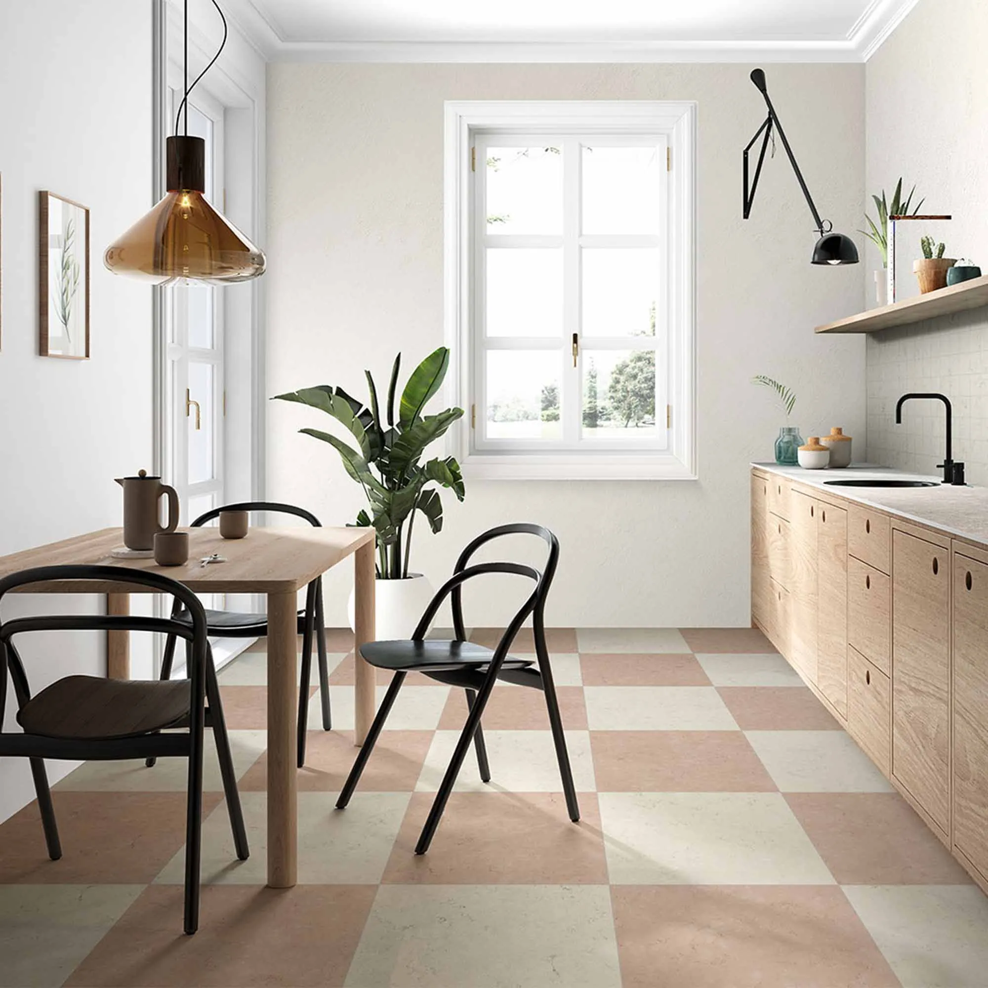 Chester Rosa Perlino Marble Effect Porcelain Tile 60x60cm Matt