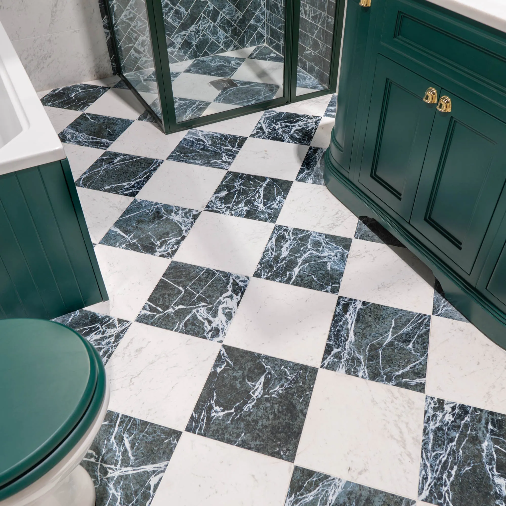 Chester Verde Alpi Marble Effect Porcelain Tile 30x30cm Matt