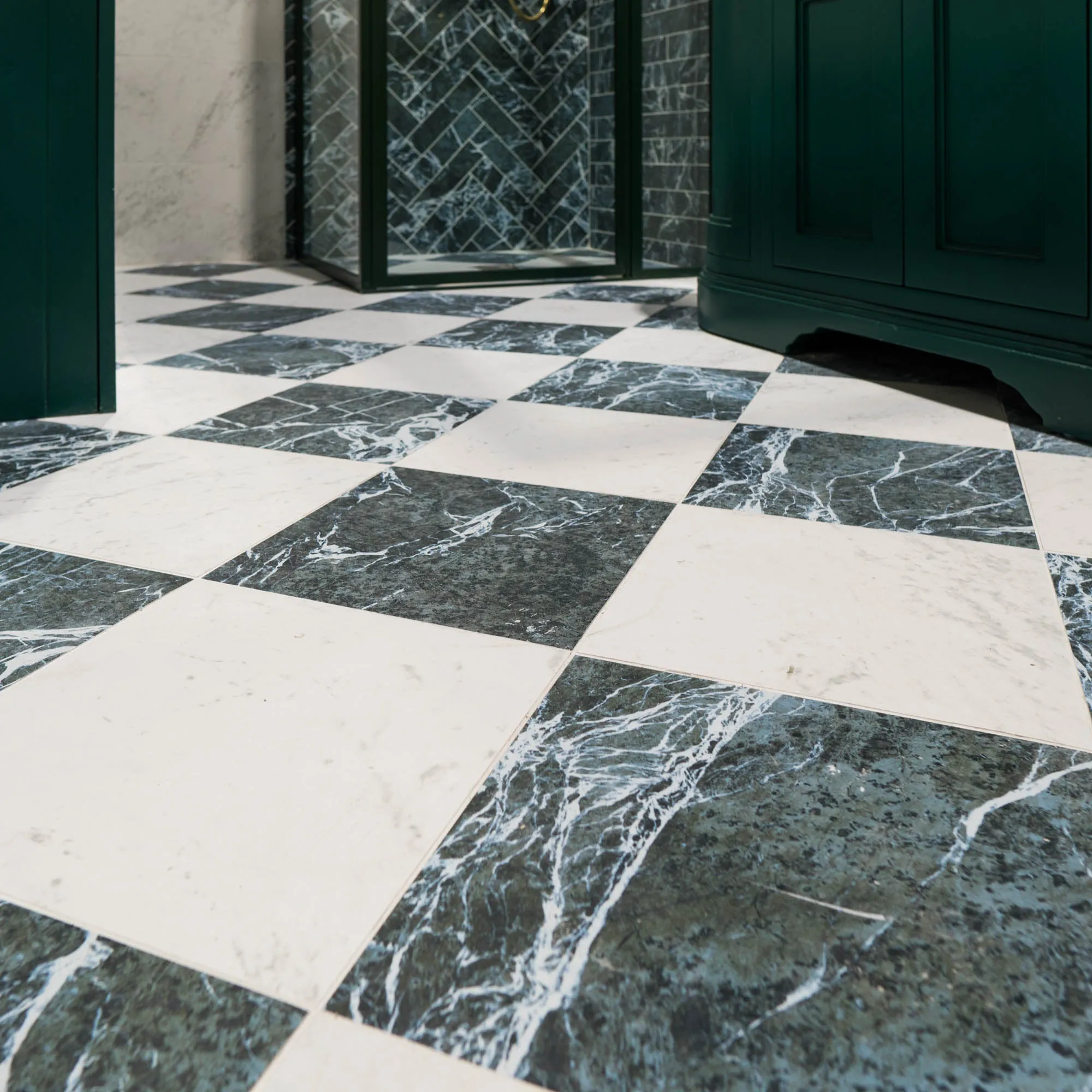 Chester Verde Alpi Marble Effect Porcelain Tile 30x30cm Matt