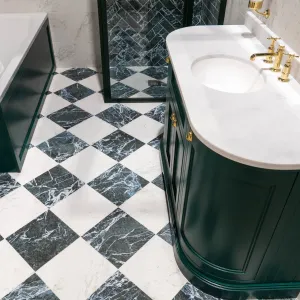 Chester Verde Alpi Marble Effect Porcelain Tile 30x30cm Matt