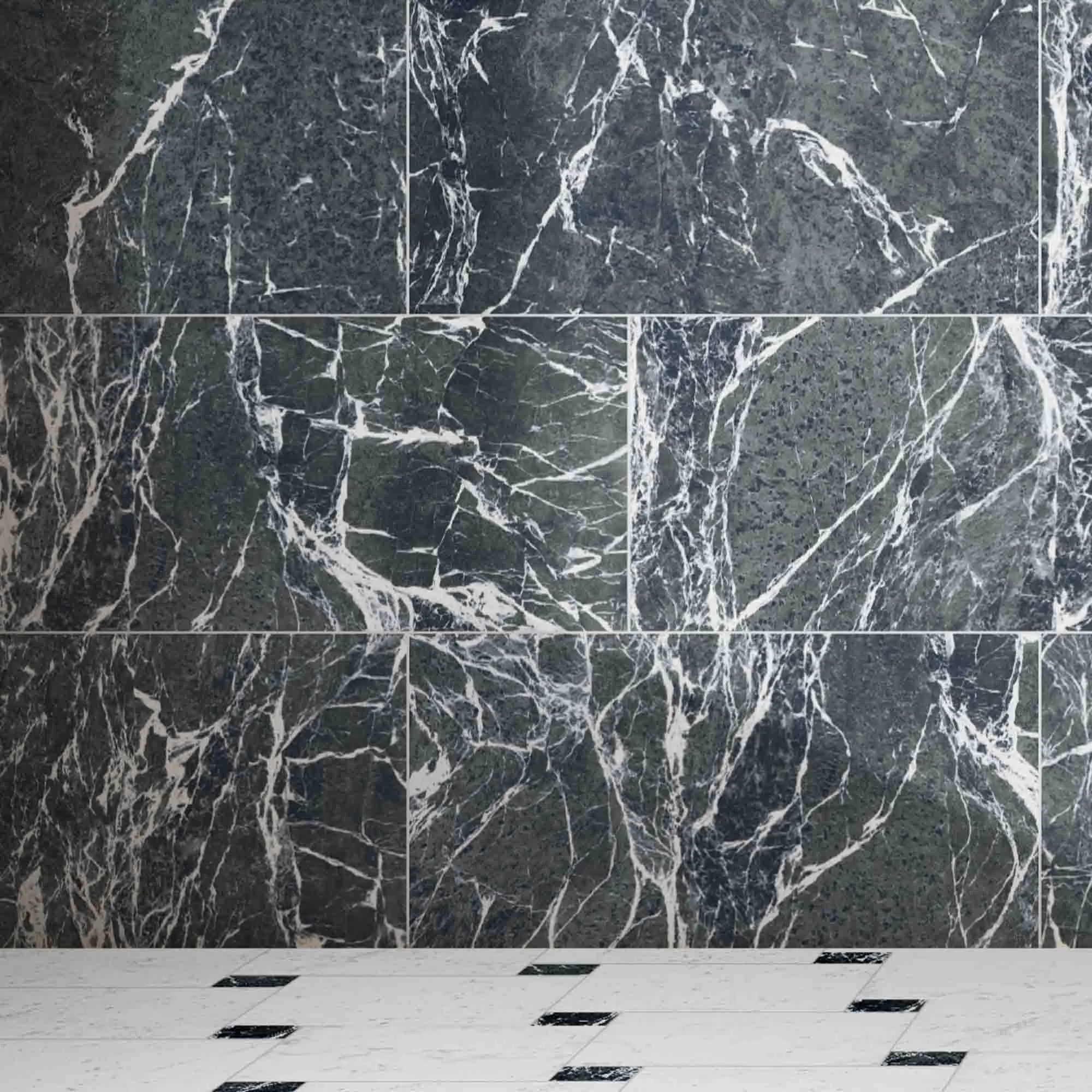 Chester Verde Alpi Marble Effect Porcelain Tile 30x60cm Matt