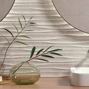 Cluny Silver Decor Wall Tile 33x100cm Matt