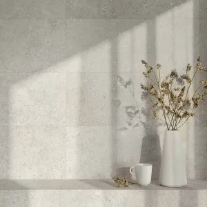 Cluny Silver Textured Wall Tile 33x100cm Matt