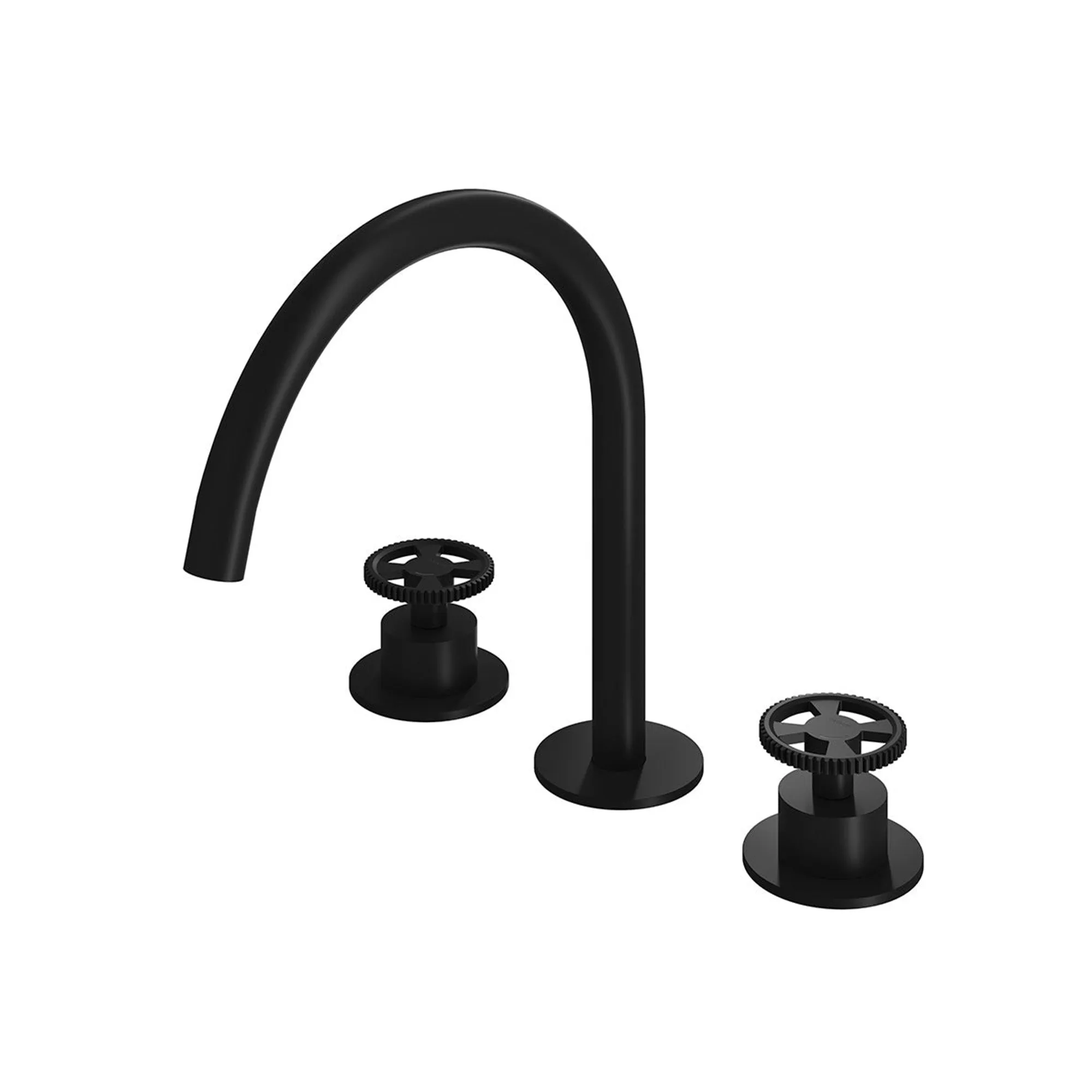 Cobber 3 Hole Deck Mounted Basin Mixer Tap with Wheel Handles