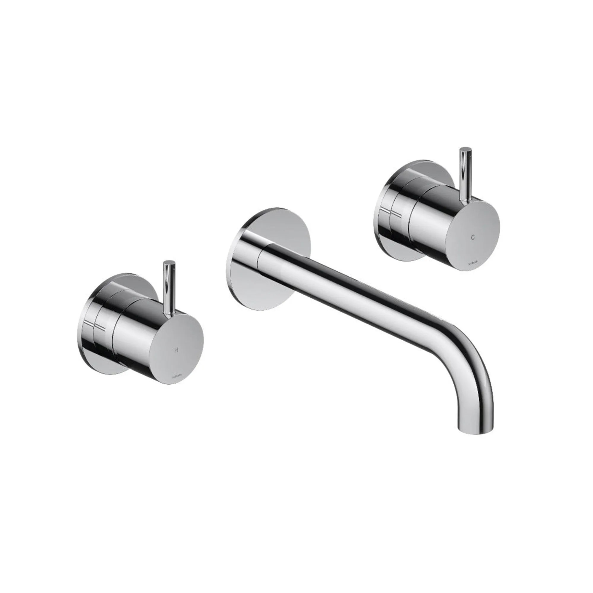 Cobber 3 Hole Wall Mounted Basin Mixer Tap