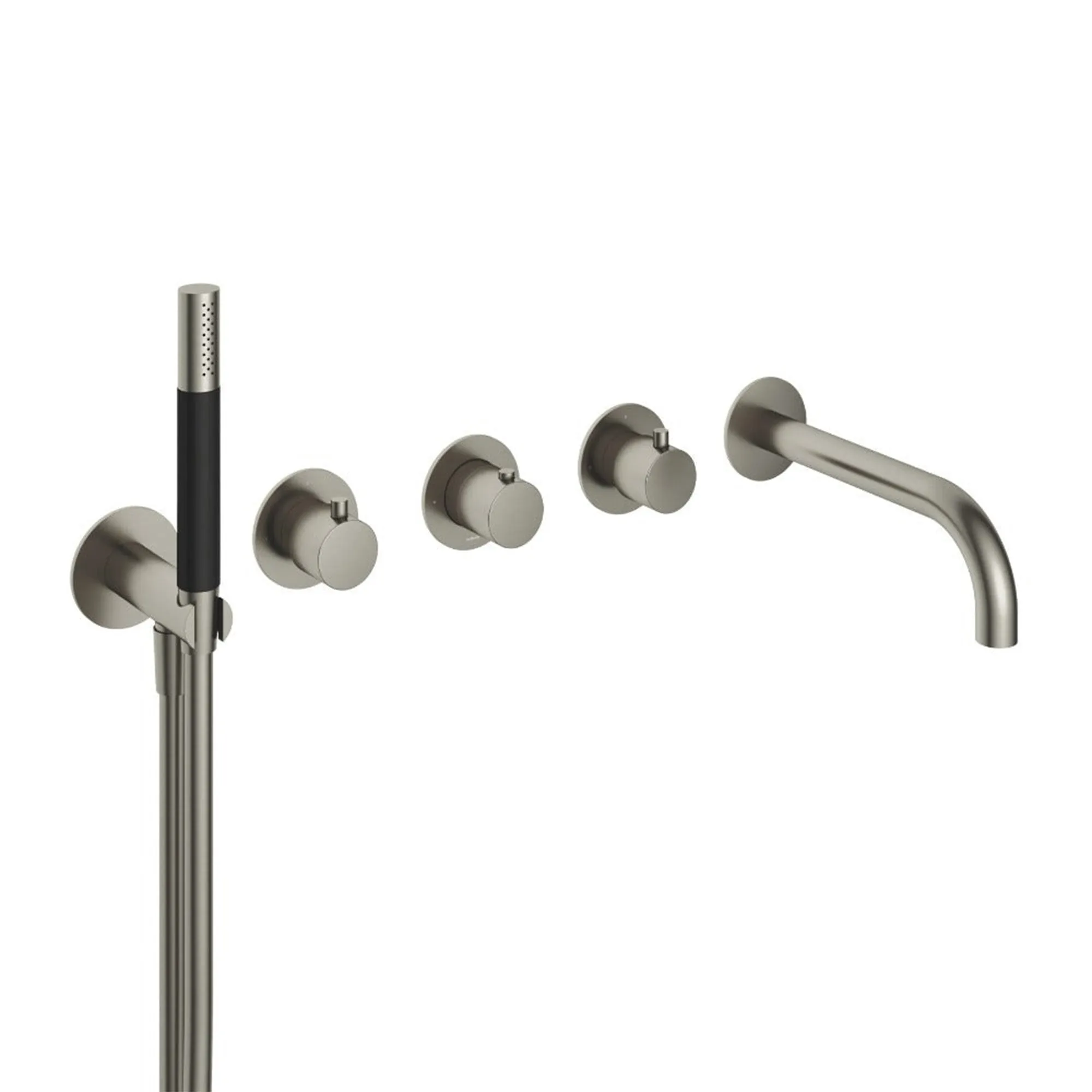 Cobber 5 Hole Wall Mounted Bath Filler with Spout & Handset