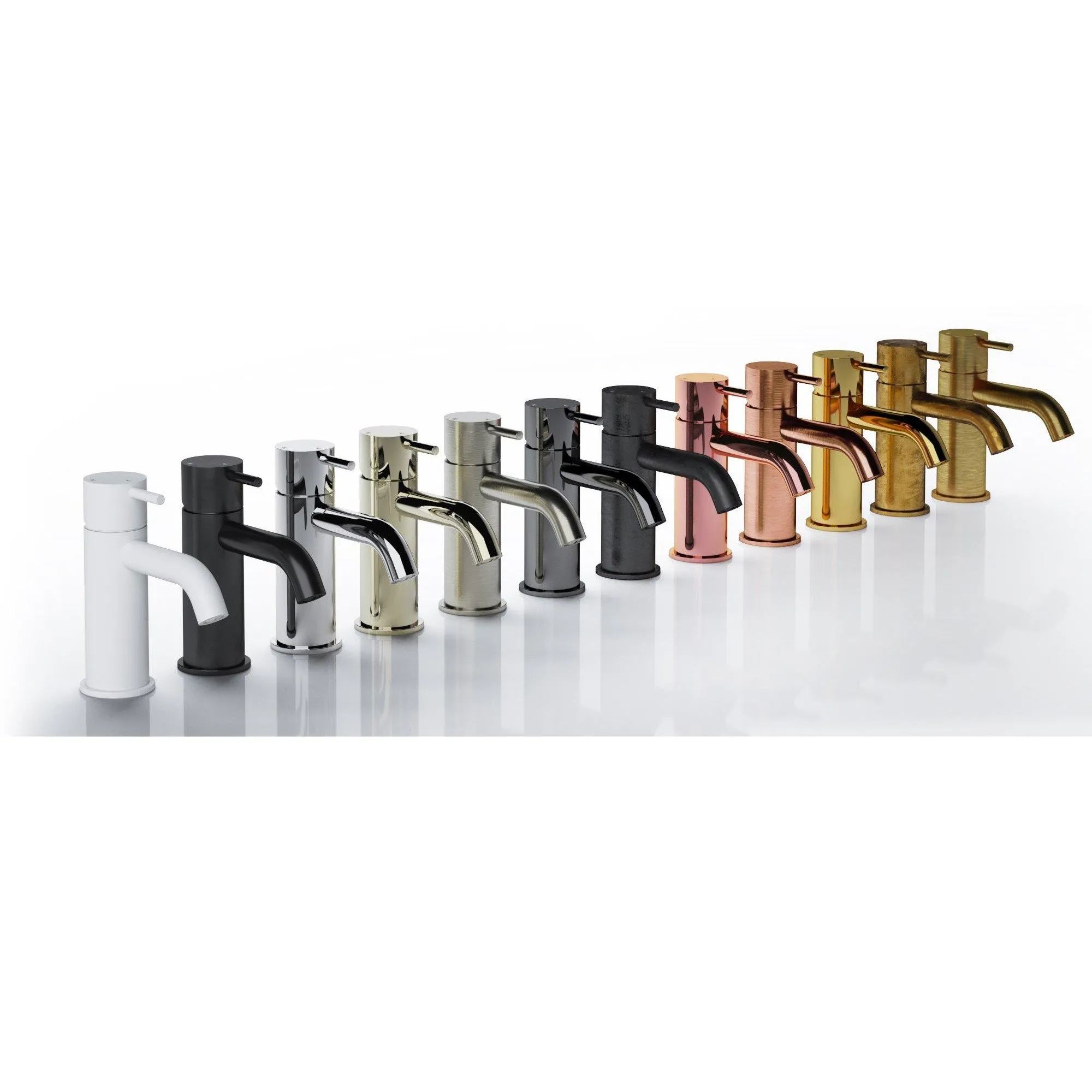 Cobber Basin Mixer Tap Curved Spout Monobloc