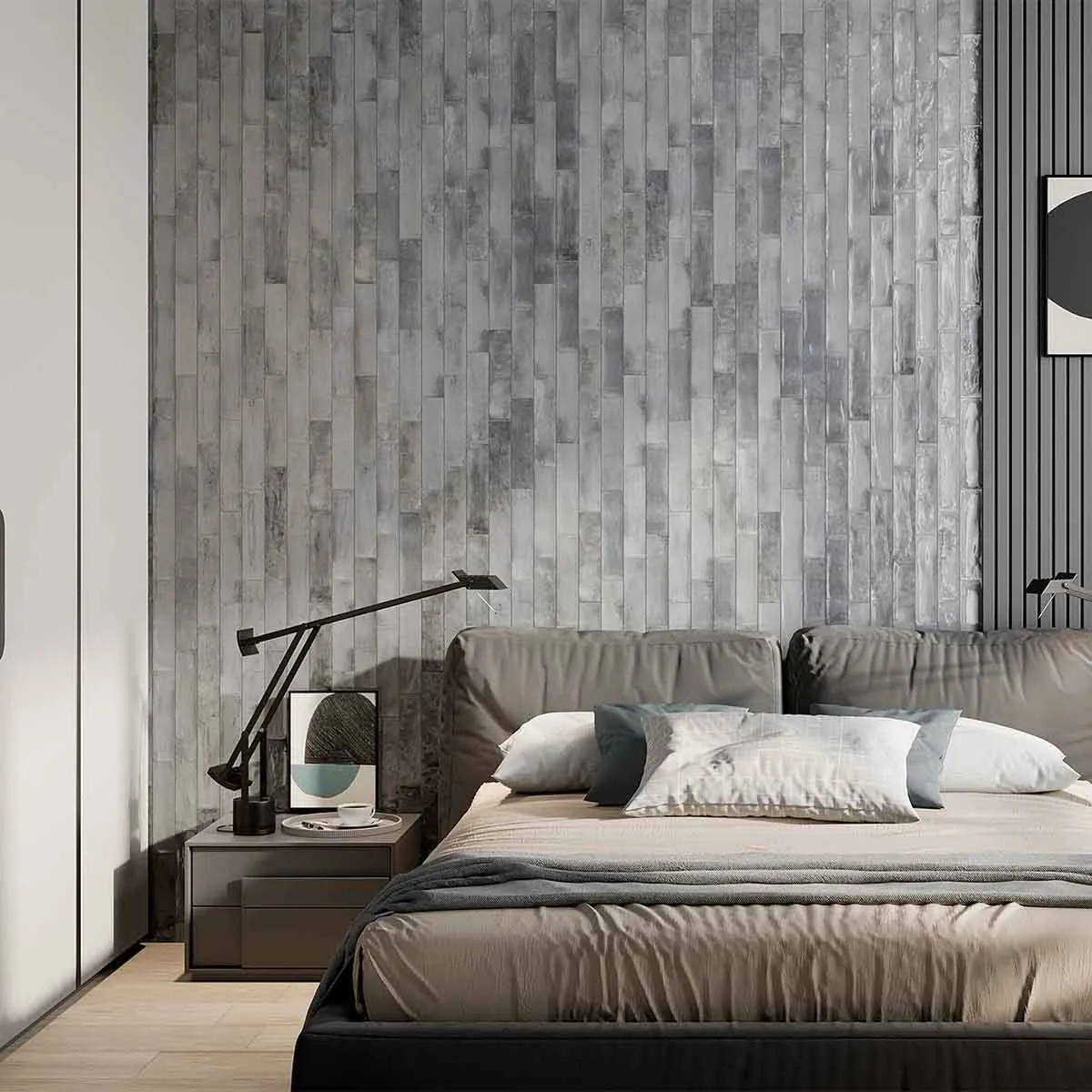 Colorado Light Grey Porcelain Tile 6x25cm Gloss