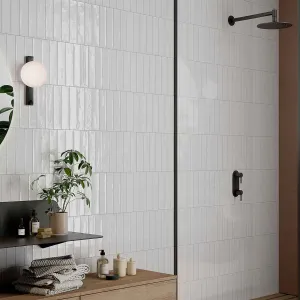 Colorado White Porcelain Tile 6x25cm Gloss