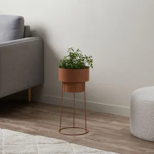 Constance Metal Plant Stand - Terracotta - Short Mocka