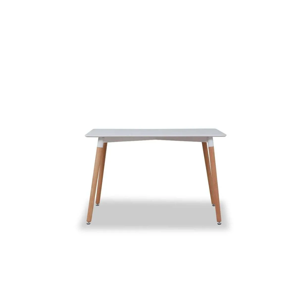 Contemporary 4 Seater Dining Table - White Mocka