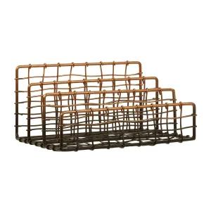 Copper And Black Metal Letter Rack Funky Chunky