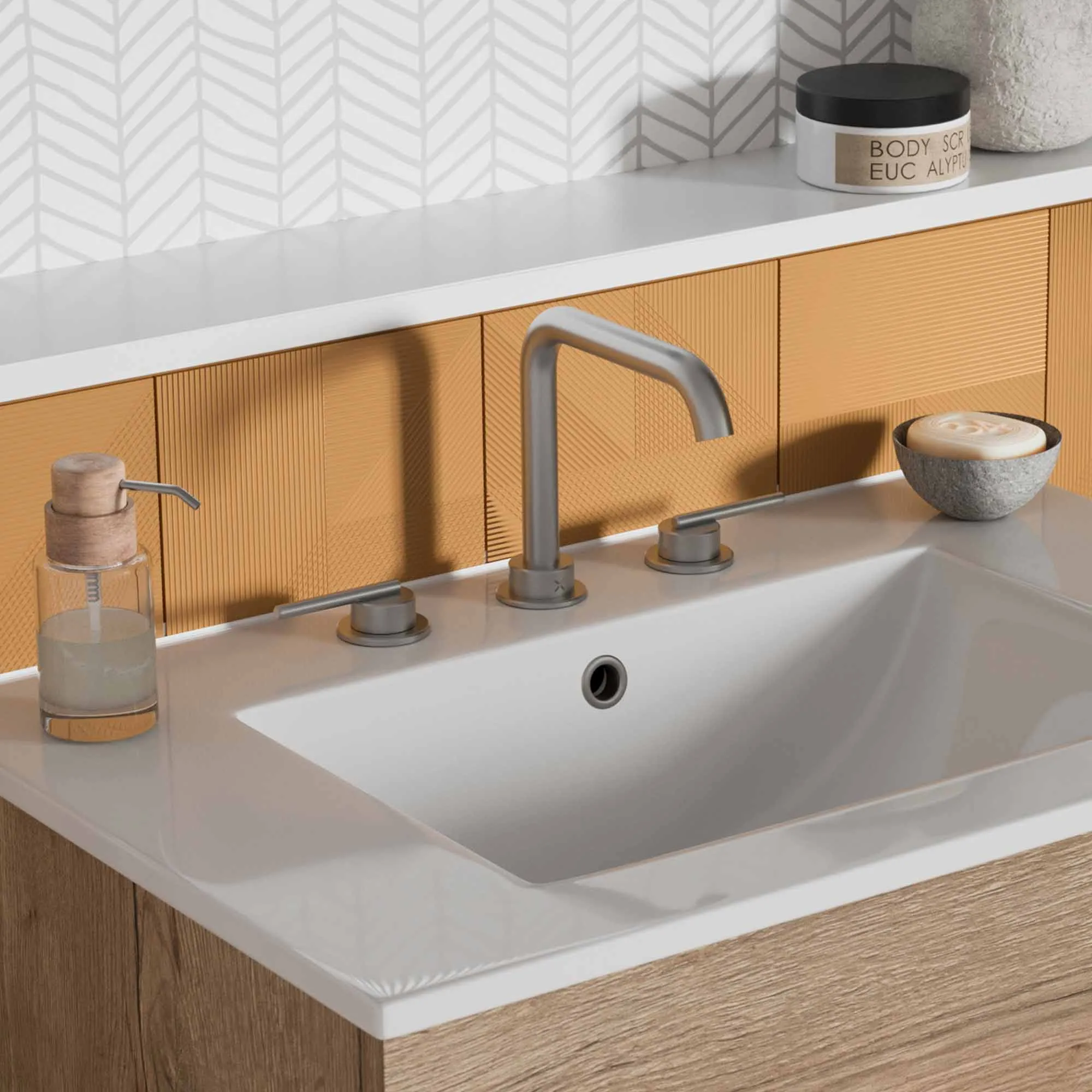 Crosswater 3ONE6 Lever 3 Hole Basin Mixer Tap