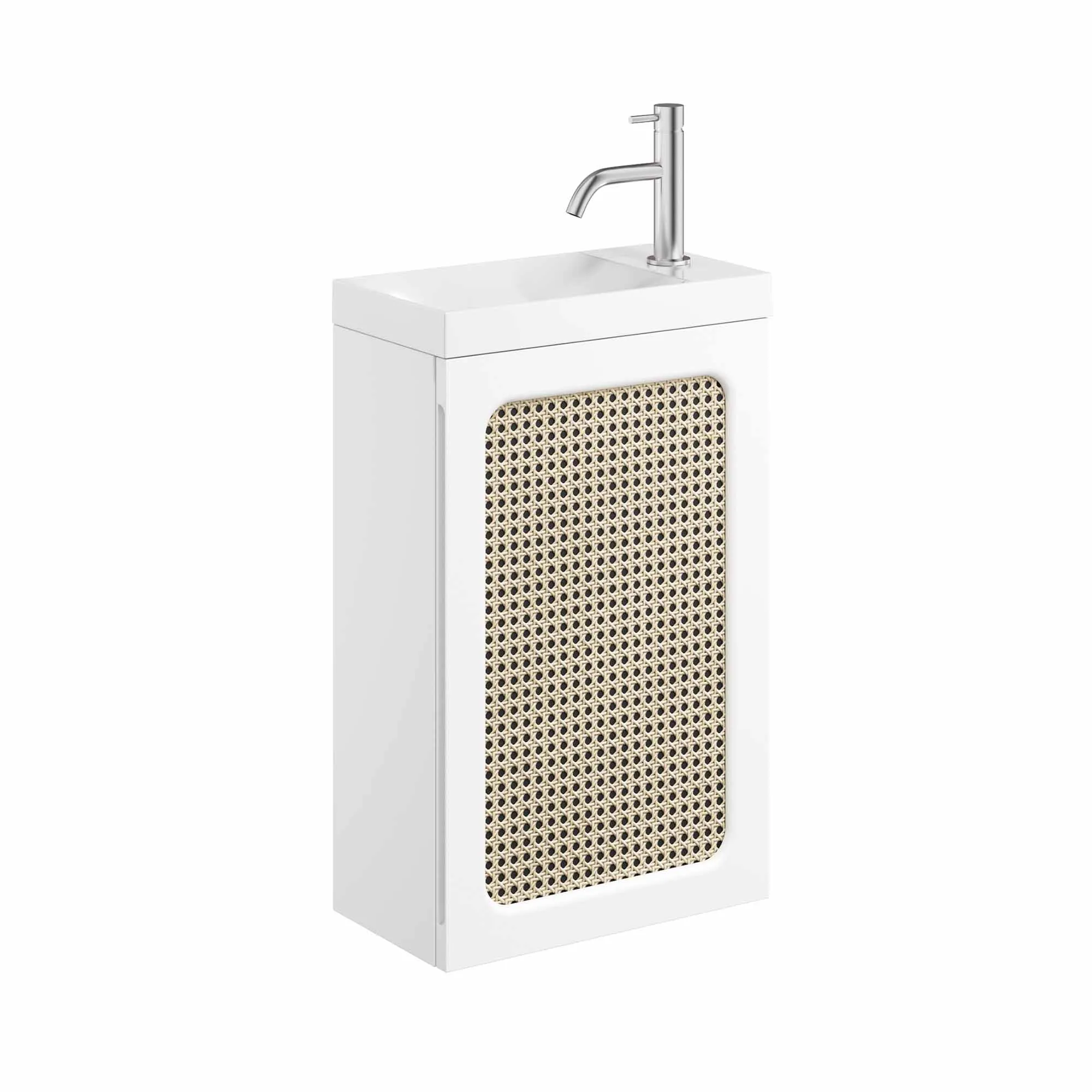 Crosswater Alo Rattan Cloakroom Vanity Unit With Basin