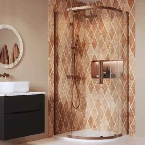 Crosswater Asura Quadrant Shower Door - Brushed Bronze