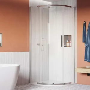 Crosswater Asura Quadrant Shower Door - Polished Stainless Steel