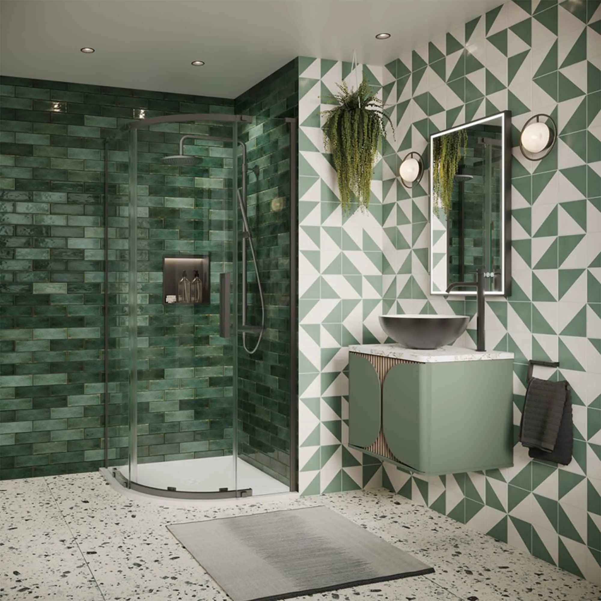 Crosswater Asura Quadrant Shower Door - Slate