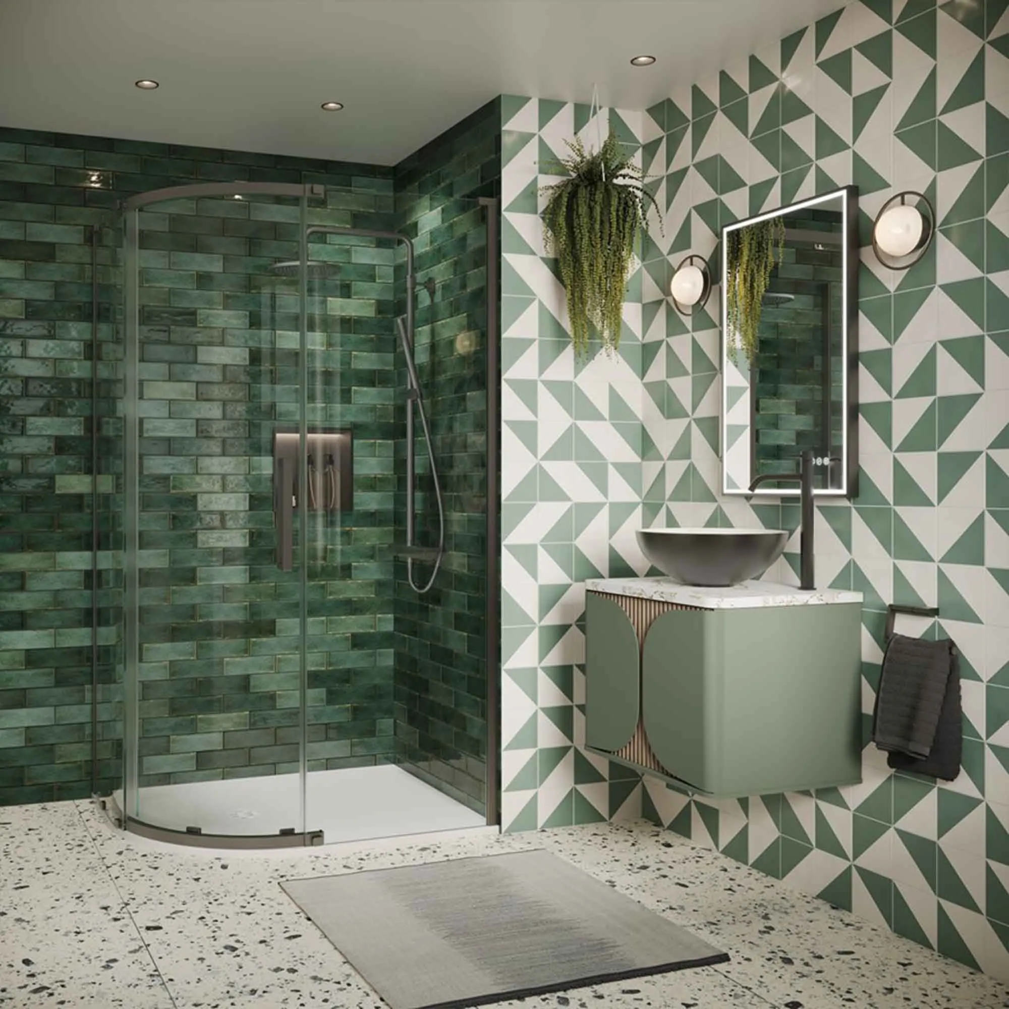 Crosswater Asura Quadrant Shower Door - Slate