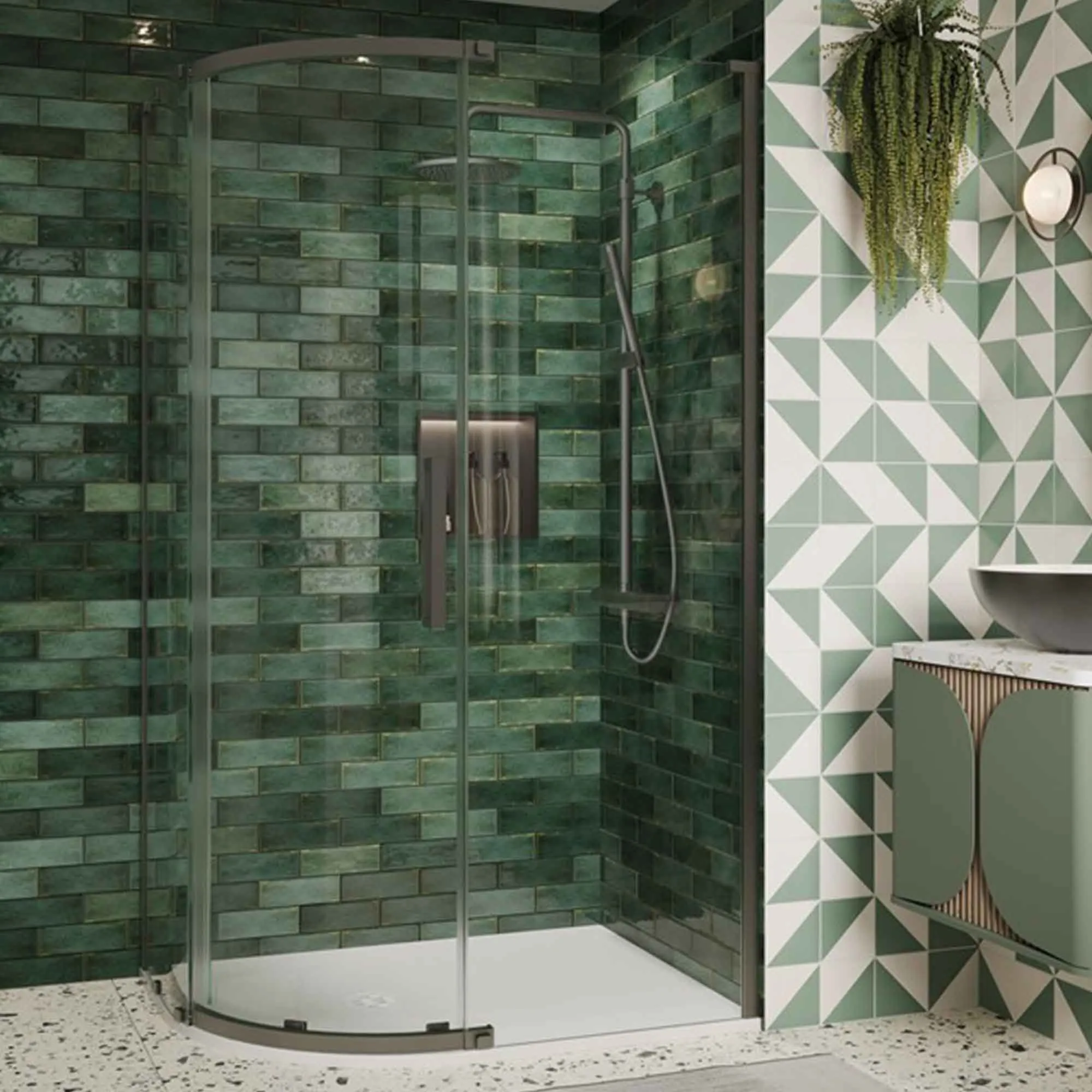 Crosswater Asura Quadrant Shower Door - Slate