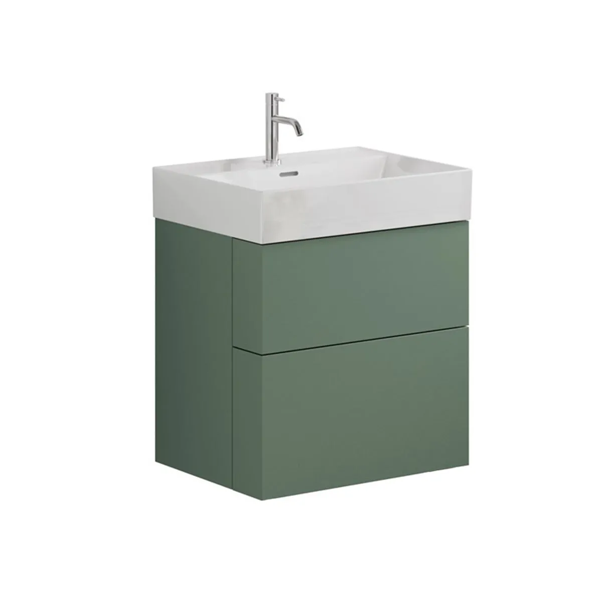 Crosswater Avenue Wall Mounted Vanity Unit With Basin - Sage Green
