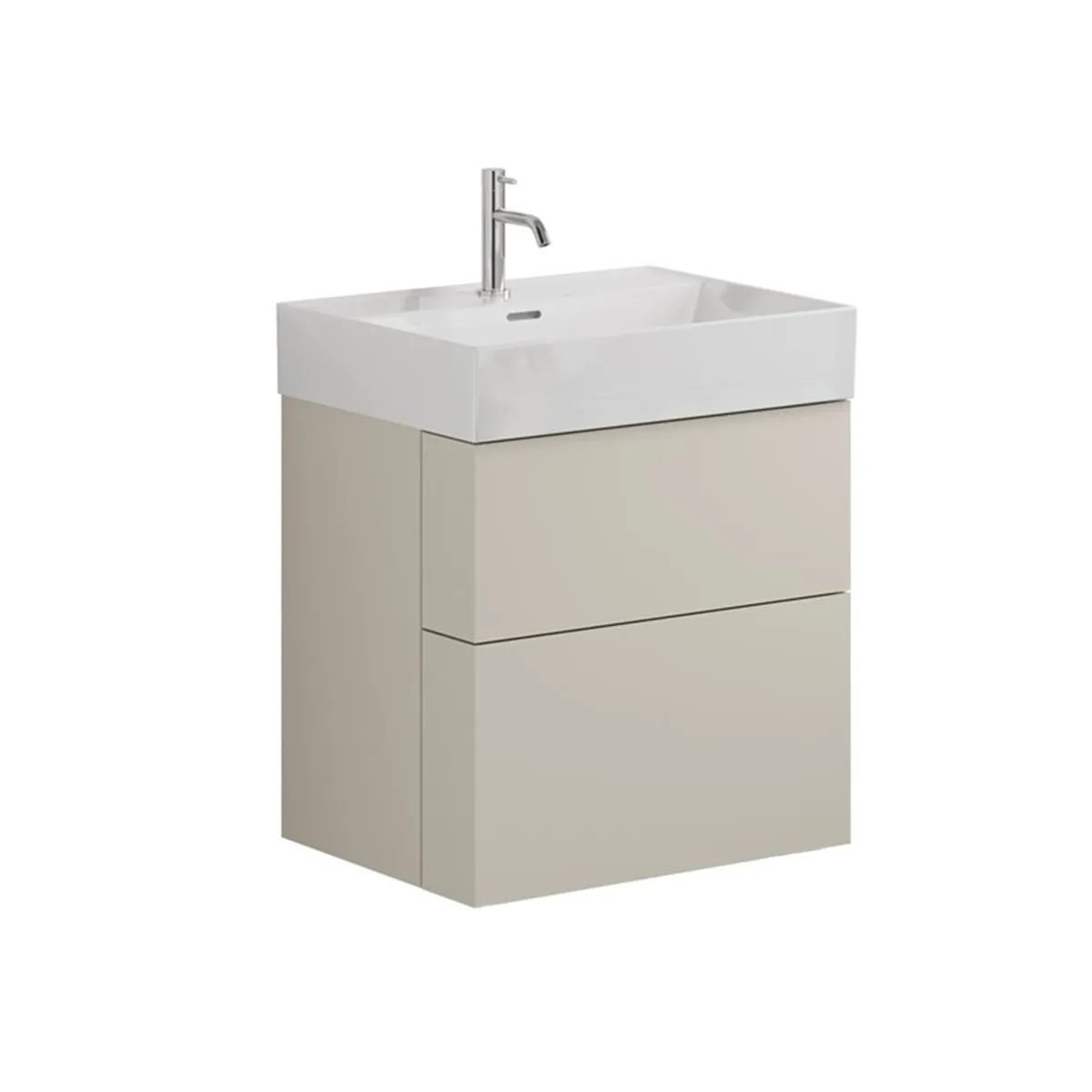 Crosswater Avenue Wall Mounted Vanity Unit With Basin - Warm Stone