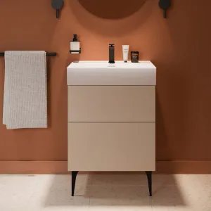 Crosswater Avenue Wall Mounted Vanity Unit With Basin - Warm Stone