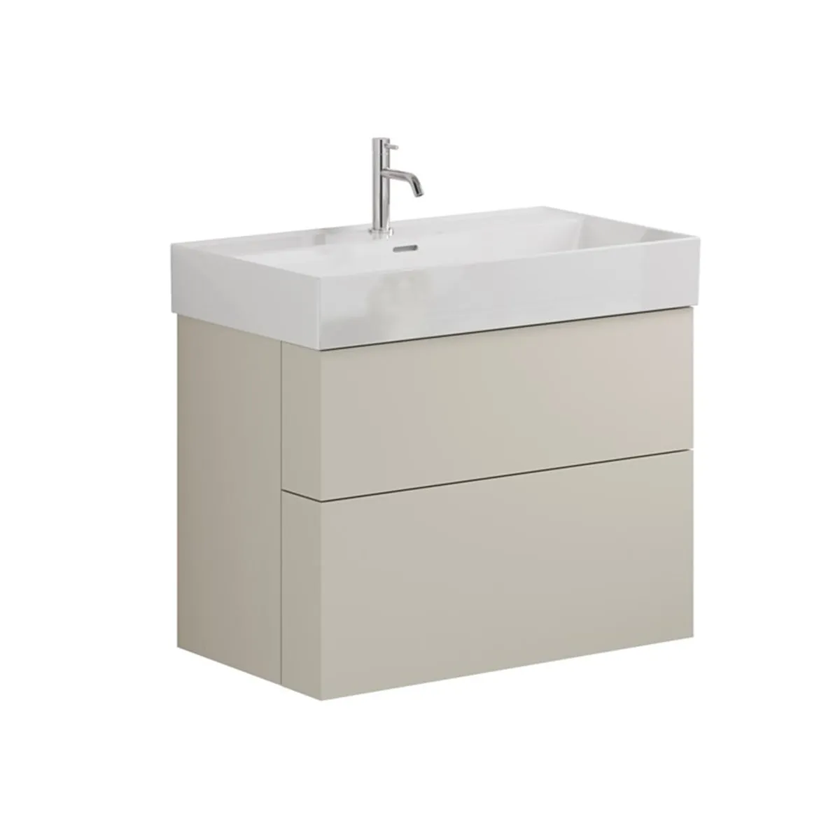 Crosswater Avenue Wall Mounted Vanity Unit With Basin - Warm Stone