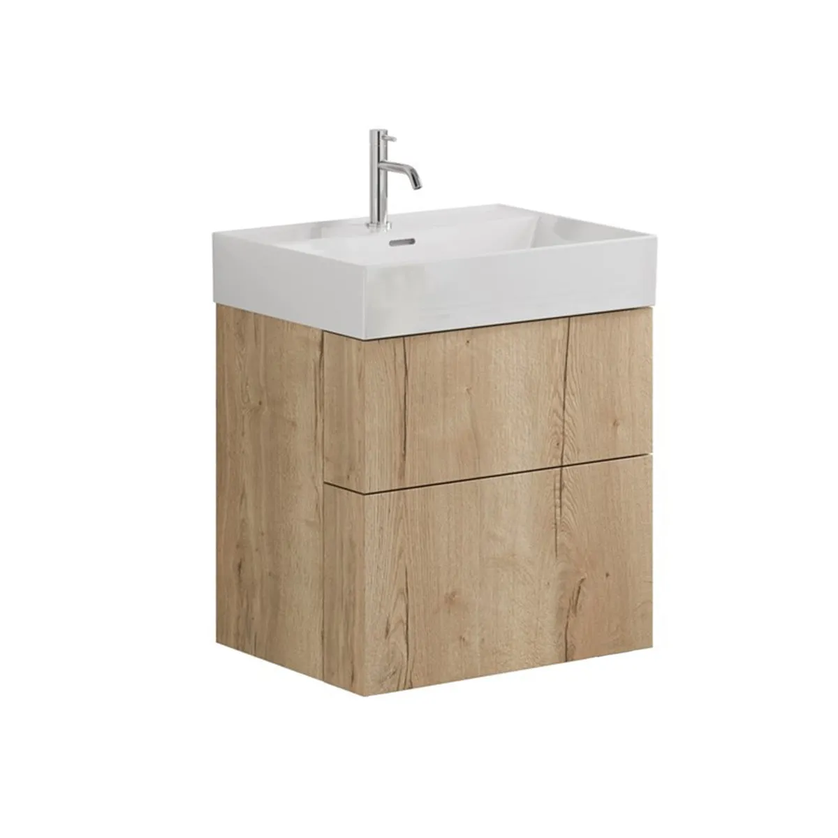 Crosswater Avenue Wall Mounted Vanity Unit With Basin - Windsor Oak