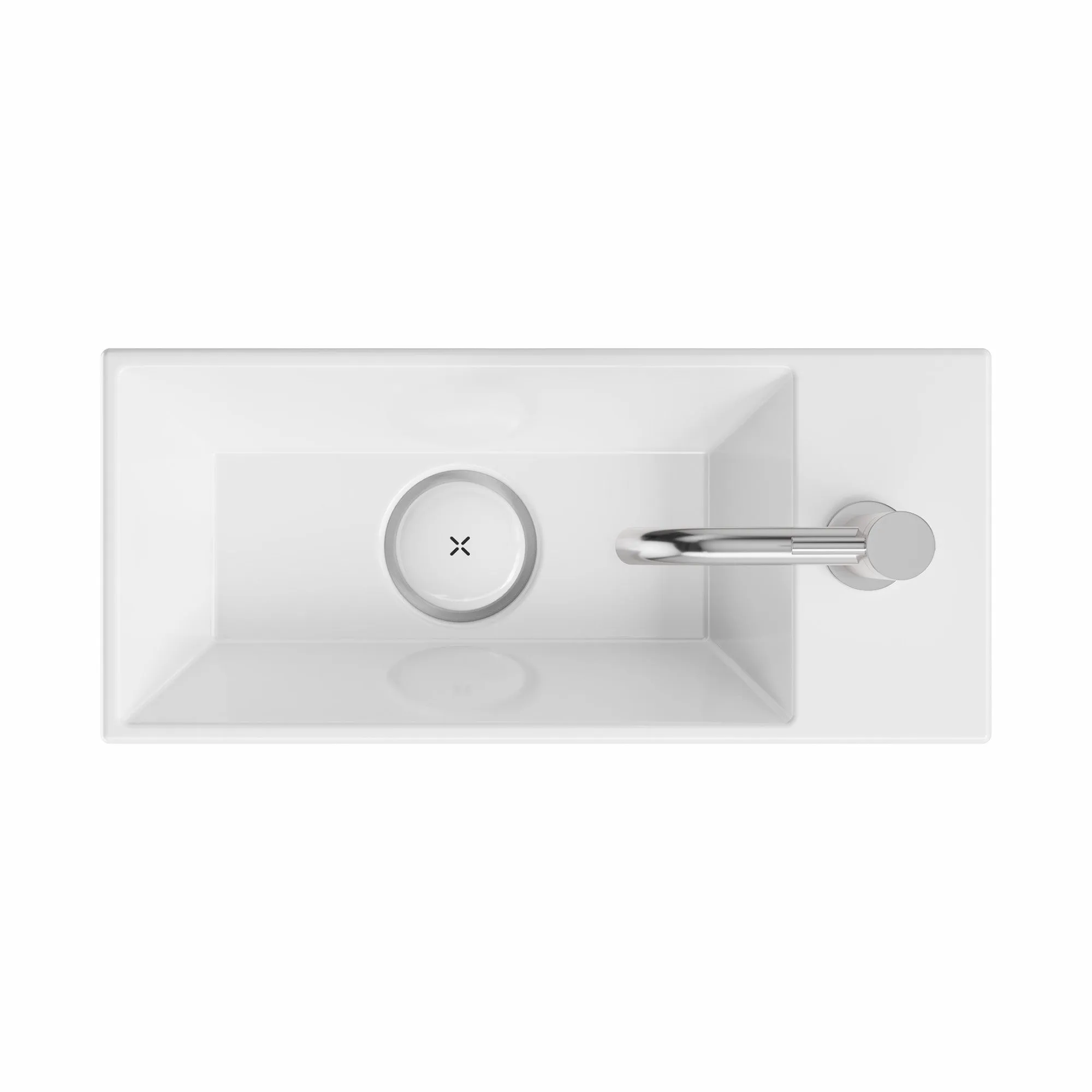 Crosswater Beck Cloakroom Washbasin - Gloss White