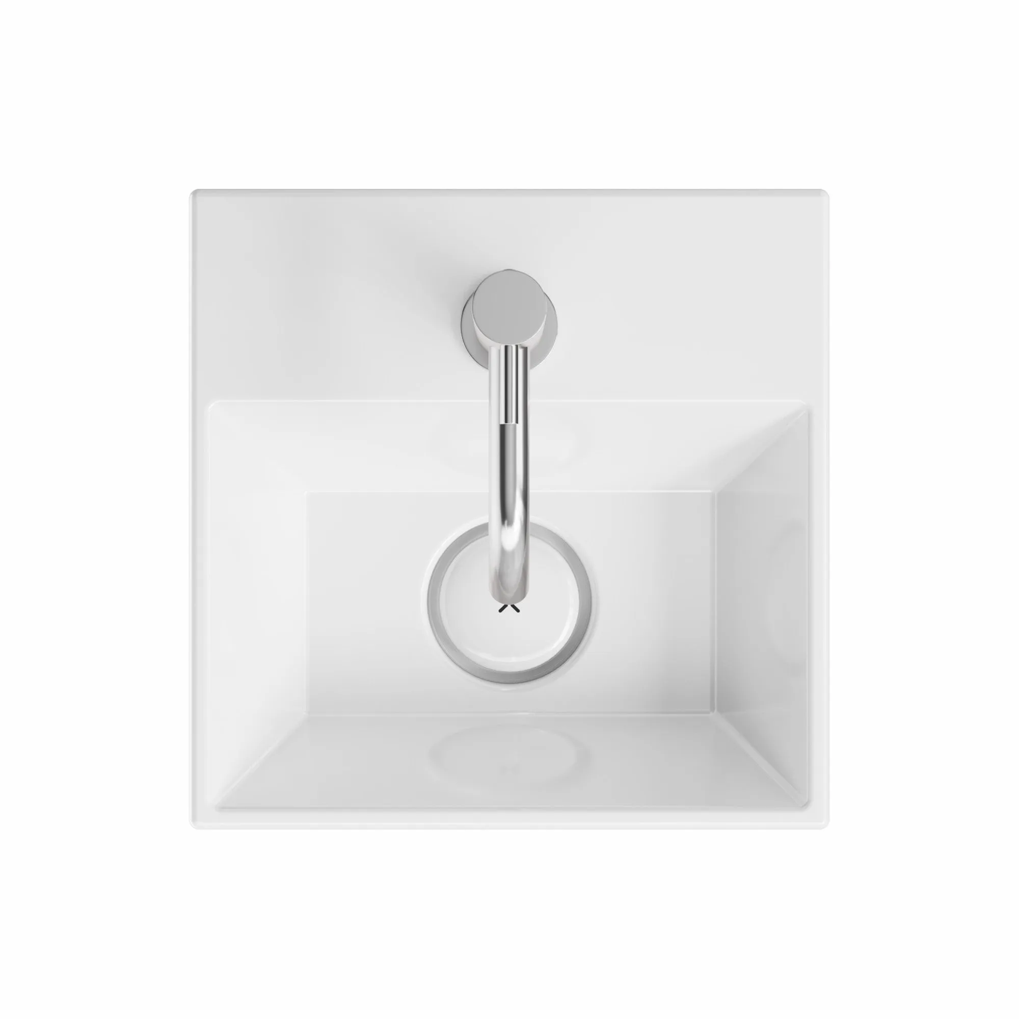 Crosswater Beck Cloakroom Washbasin - Gloss White