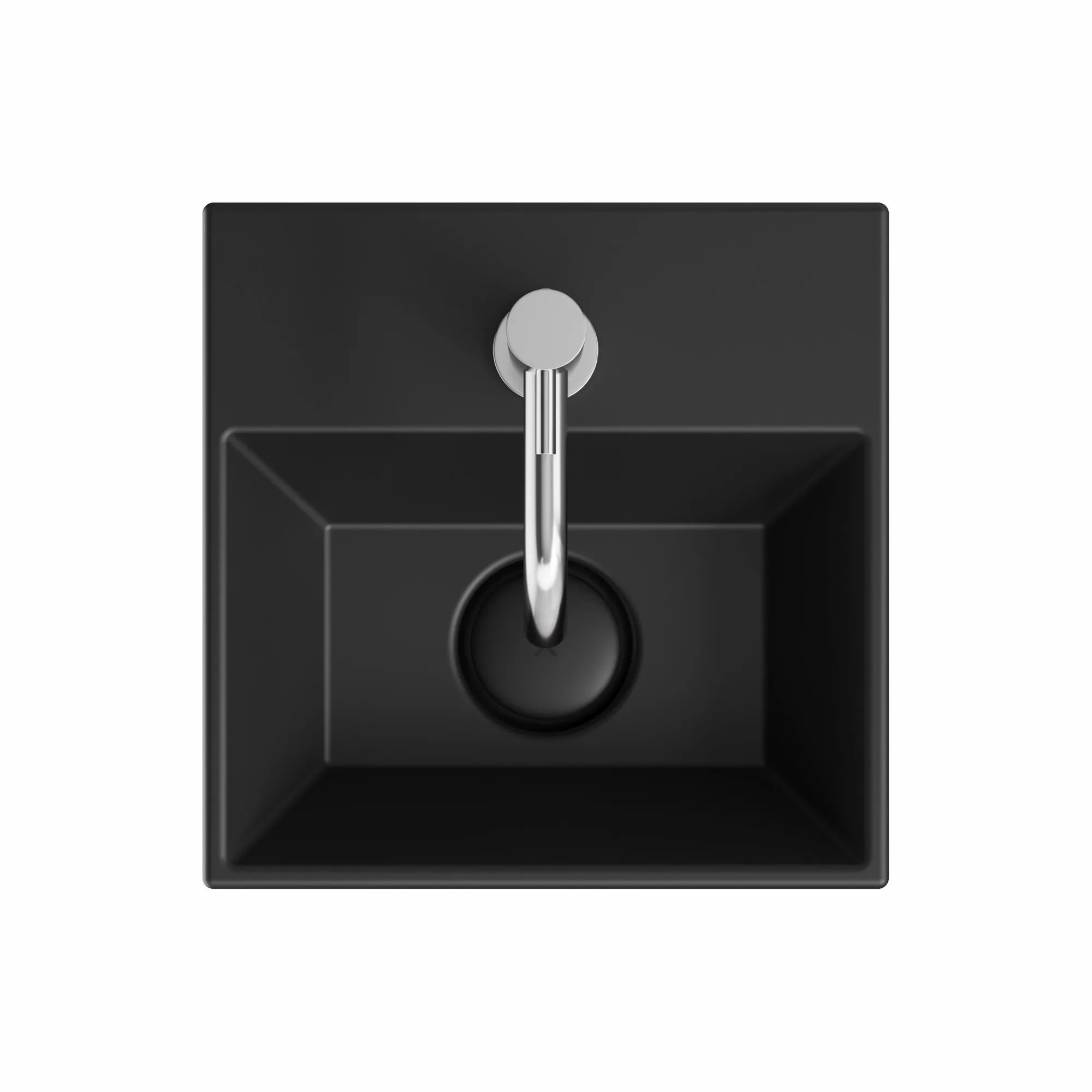 Crosswater Beck Cloakroom Washbasin - Matt Black