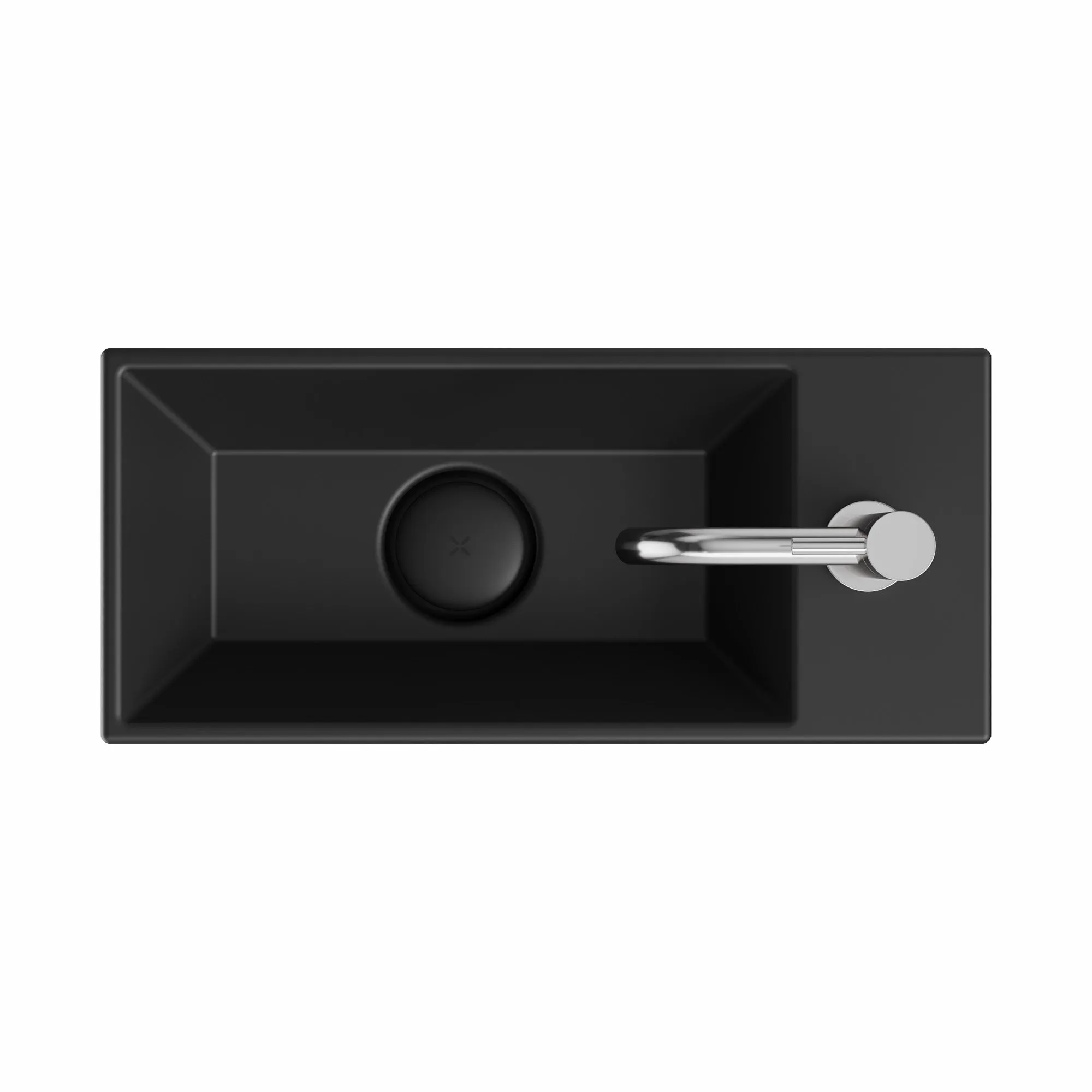 Crosswater Beck Cloakroom Washbasin - Matt Black