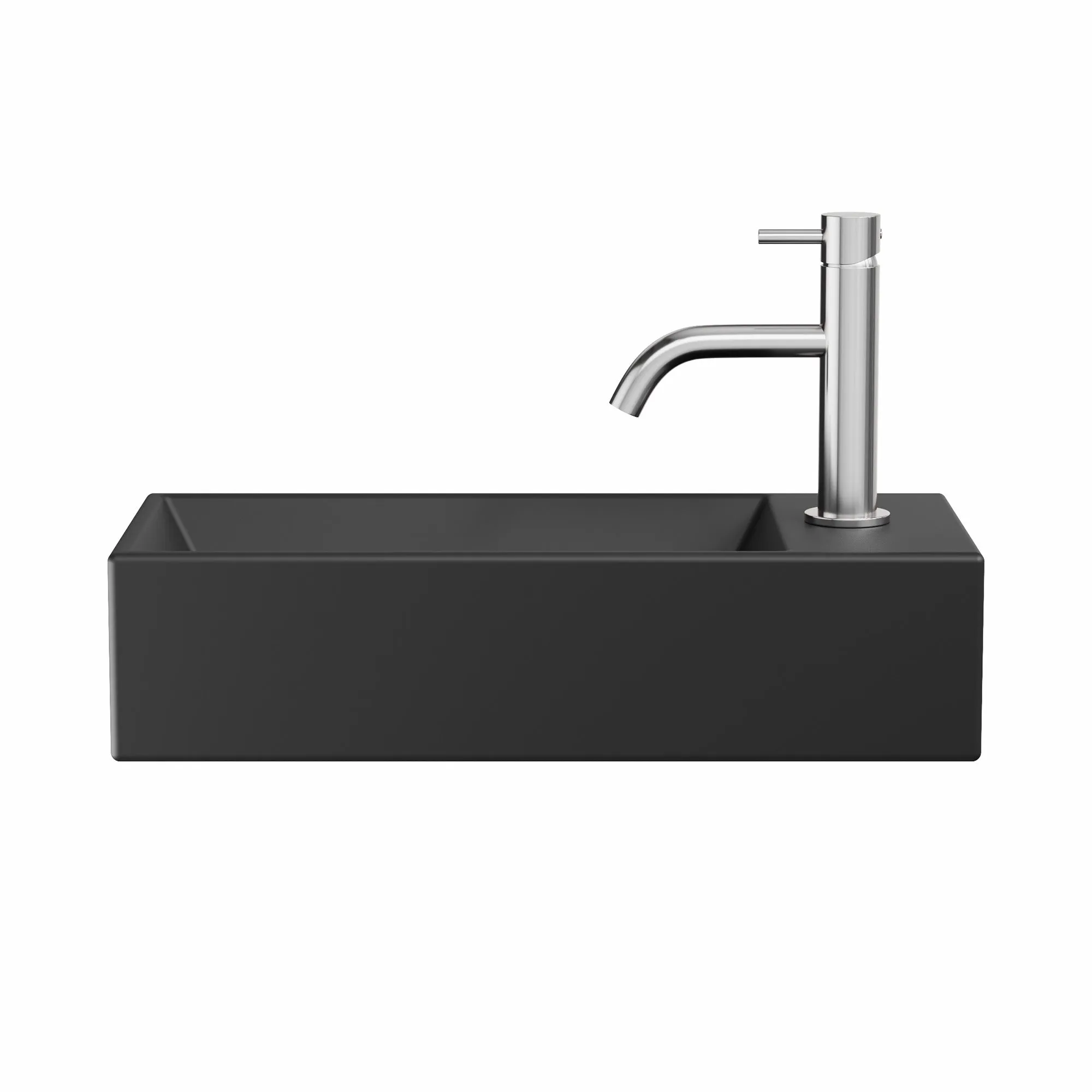 Crosswater Beck Cloakroom Washbasin - Matt Black