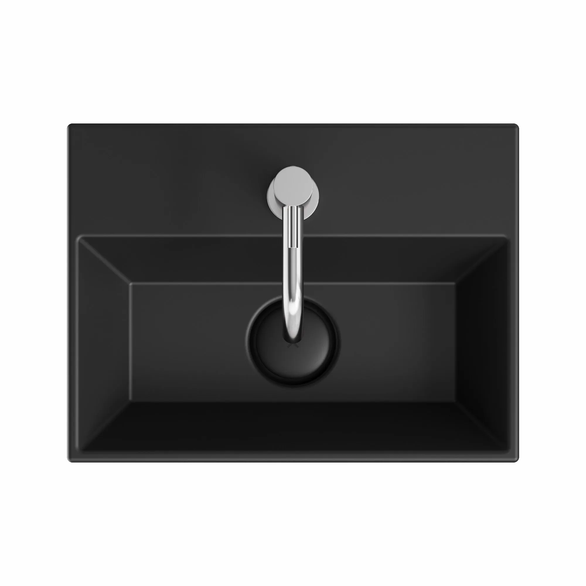 Crosswater Beck Cloakroom Washbasin - Matt Black